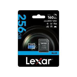 Lexar �����̔� ���K�i microSDXC UHS-I 256GB Blue �����ʐ^���� TF�J�[�h �u���[ �}�C�N��SD�J�[�h �ő�160MB/S ���ϋv �h���[�� SD�J�[�h �h�ƃJ�����������[�J�[�h SD�A�_�v�^�[�t�� C10 U3 A2 V30 �t��HD 4K