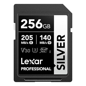 Lexar Professional SILVER SDXC UHS-I J[h C10 U3 V30 4K UHD SD őǎ摬x 205MB/s [J[h Ki T|[g(64GB)