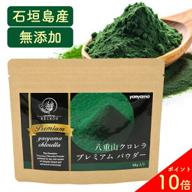 ＼16日9:59マデ★ポイント10倍／クロレラ 粉末 八重山クロレラプレミアムパウダー 60g ヤエヤマクロレラ 無添加 サプリメント サプリ 送料無料 八重山殖産 小球藻 オーガニック 国産 クロロフィル 沖縄県 石垣島 美容 健康 腸活 成分 表 食品 食物繊維