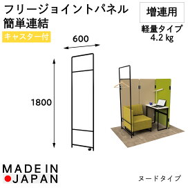 【W600×D22×H1800】フリージョイントパネルPT20-1860 (ヌード・キャスター付) 間仕切り 仕切り 個室 個室ブース 集中ブース 吸音パネル