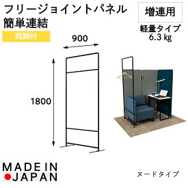 【W900×D22×H1800】フリージョイントパネルPT20-1890 (ヌード・両脚付) 間仕切り 仕切り 個室 個室ブース 集中ブース 吸音パネル