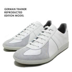 GERMAN TRAINER ＃1183 ホワイト×ホワイト ジャーマントレーナー レザースニーカー スロバキア製 大人スニーカー 本革 BW SOLE