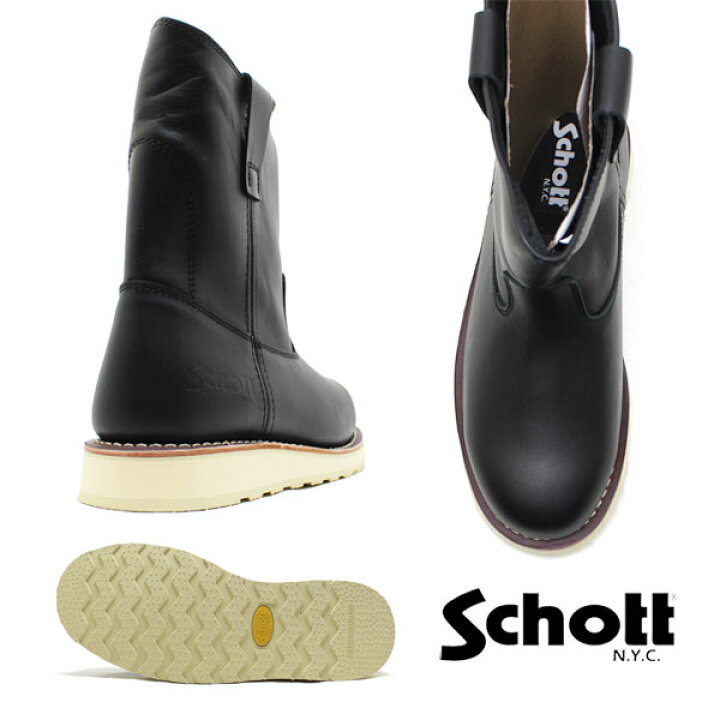 楽天市場】ショット Schott ペコスブーツ ウエリントンブーツ 