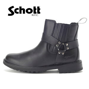ショット Schott S24102 ショット リングブーツ サイドゴアブーツ ブラック 本革 天然皮革 日本製 ショート丈 バイクブーツ