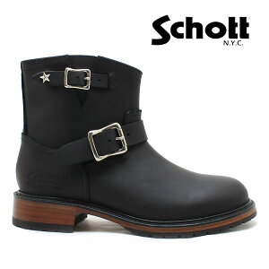 �V���b�g Schott �V���[�g�G���W�j�A�u�[�c Short Engineer boots �����X�^�[�R���N�V���� One Star collection �gCharger Boots�h �E�H�[�^�[�v���[�t ���� �{�v BLACK �����Y �u�[�c �u���b�N S25503