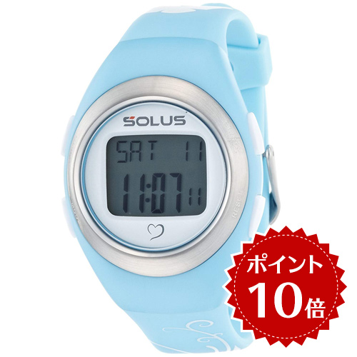 タッチするだけで簡単に測定できる 心拍測定機能付きの時計 ソーラス ライトブルー×バタフライ01-800-03 オンライン限定商品 5％OFF SOLUS腕時計 Leisure800レジャー
