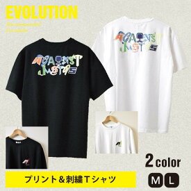 【EVOLUTION】プリント&刺繍Tシャツ