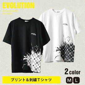 【EVOLUTION】プリント&刺繍Tシャツ