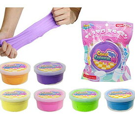 【ふんわり、かるーく、のびる新触感!】マシュマロ スライミン 6色 各1個セット スライム