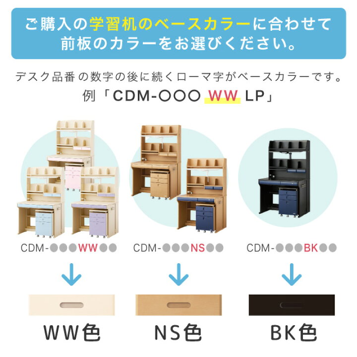 楽天市場】9%OFFクーポン! コイズミ 学習机 取り替え用前板セット 