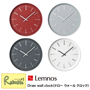 _r[TΏہ^Lemnos mX Draw wall clock h[ EH[ NbN bh(KK18-13RE) O[(KK18-13GY) ubN(KK18-13BK) zCg(KK18-1WHK) a323mm s40mm v |v rafUC