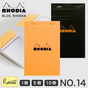 fBA RHODIA ubNfBA No.14 (11×17cm) Pi 5Zbg 10Zbg IW ubN 5mm Jo[ ubN  [  tX y[֑Ήzs