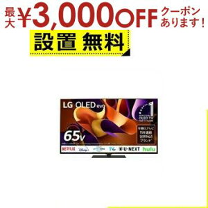 【最大3,000円OFFクーポン有!30日限定 PT2倍!】全国設置無料 LG 有機ELテレビ OLED65G4PJB | LG Electorinics Japan 65V型 4K対応 BS 4Kチューナー内蔵 YouTube対応 Netflix対応 ブラック