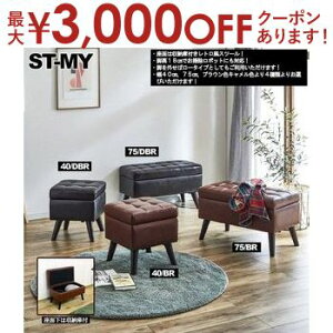 【最大3,000円OFFクーポン有!30日限定 PT2倍!】スツール | レトロスツール 収納スツール 脚付き 収納付き 玄関 レトロ チェア 座面収納 収納 イス BR DBR ダークブラウン ブラウン 腰掛け リビン