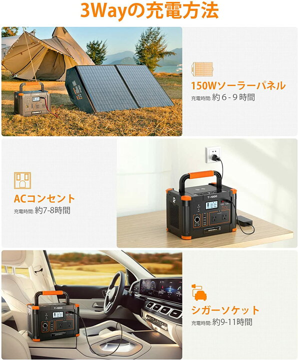 楽天市場】【あす楽当日発送】ポータブル電源 大容量 【1000W 