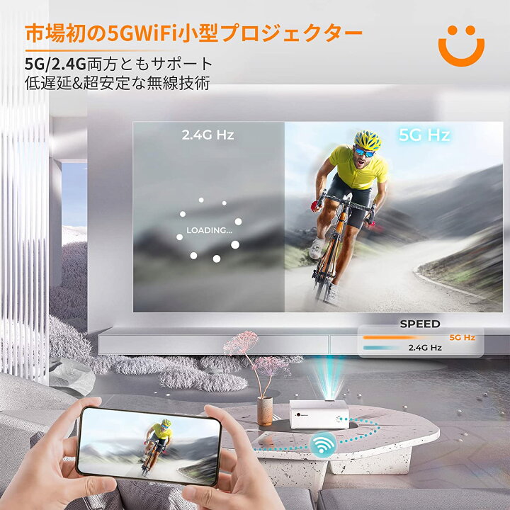 楽天市場】【最強配送対応】YABER V5プロジェクター小型7800lm 1080 
