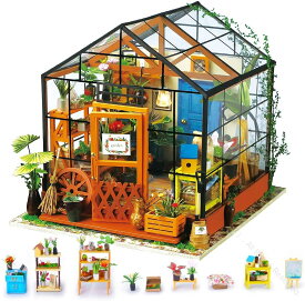 ミニホチュアハウス ドールハウス 人形ハウス 花屋 フラワーショップ 木製 工作キット DIY ドールルーム 暇つぶし 誕生日 プレゼント ギフト 脳トレ 集中力 ストレス解消 親子 娘 子供 彼女 卒業式 DG104 手作りキット 趣味に最適