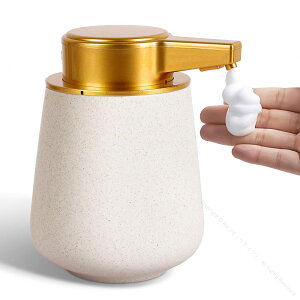 ソープディスペンサー 自動 泡 セラミック製 ハンドソープボトル ハンドソープディスペンサー オートディスペンサー ノータッチ 磁器 陶器 北欧スタイル 詰め替え 非接触式 充電式 IPX5防水
