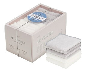 ユアハンドタオル10枚組 4573306866732 シービージャパン(CB JAPAN) (ホワイト5枚/グレー5枚 10枚入り)約20cm角 はんかち ハンカチ 手拭き ふわふわタオル マイクロファイバータオル