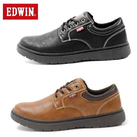 エドウィン EDWIN EDW-7350 スニーカー 靴 ローカットスニーカー カジュアルシューズ 幅広 おしゃれ 履きやすい ビジネス シンプル 無地 レースアップ メンズシューズ メンズ靴