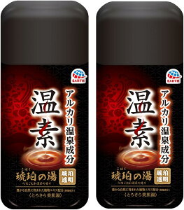 【新品】 温素 入浴剤 琥珀の湯 600g x 2個 心なごむ和漢茶の香り 600g x 2個 おうち温泉 体験 アルカリ性 とろみ湯