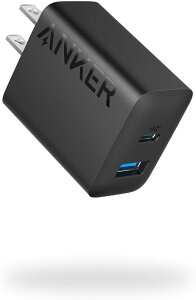 Anker Charger (20W, 2-Port) 【PSE技術基準適合/USB PD対応/20W急速充電器/コンパクトサイズ】 Android スマートフォン iPad その他 各種機器対応 (ブラック)