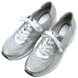 maschietta マスチェッタ スニーカー シルバー 厚底 サイドファスナー グリッター ローカット 3E 幅広設計 外反母趾対策 カップインソール 痛くない 屈曲性 快適 軽量 防滑ソール 滑らない