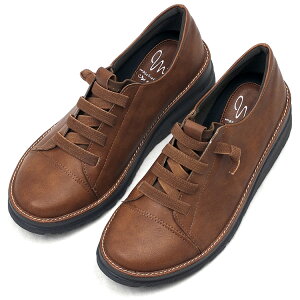 maschietta マスチェッタ レースアップシューズ キャメル ゴム紐 厚底 ウェッジソール 3E 幅広設計 ローカット スニーカー フラット 外反母趾対策 痛くない 屈曲性 防水設計