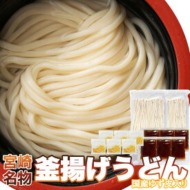 【ゆうパケット出荷】コシのあるもちもちの麺をゆず香る甘口つゆで食す！宮崎名物釜あげうどん6食セット 宮崎を代表する郷土の味「釜あげうどん」6食セット(3食セット×2)【代金引換不可】【産直】