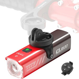 TOWILD CL1600 ���]�� ���C�g USB-C�[�d�� ��e��5000mAh 1600���[���� ���]�ԃw�b�h���C�g �h��IPX6 �y�����_�����[�h���ڃ����R������\�z 5�i�K�Ɩ����[�h ���P�x �N���X�o�C�N ���C�g ���]