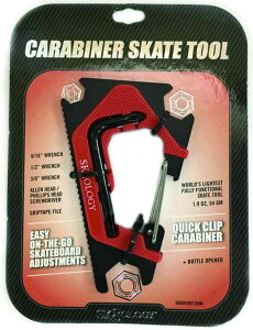 SK8OLOGY CARABINER SKATE TOOL 2.0 SK8CARA2.0 BK/RD