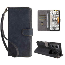 For DOOGEE Note56/DOOGEE Note56 Pro ケース 手帳型 スマホケース 手作り PUレザー 携帯カバー YANMONGI 財布型 ハンドストラップ付 軽量 薄型 耐衝撃 耐摩擦 全面保護 手触り良い 滑り落ちにくい 指紋防