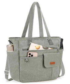 [RAINSMORE] トートバッグ メンズ 大容量 手提げバッグ 撥水加工 A4 キャンバス ショルダーバッグ レディース ファスナー付き 軽量 男女兼用 通勤 通学