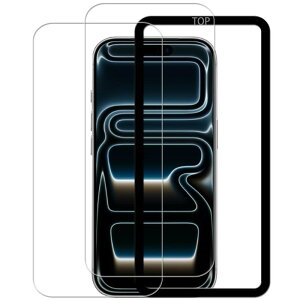 For iPhone 17 Pro max �p�� �K���X�t�B���� �t���ی�t�B���� ���Y���Ɏq�f�ސ� 9H �\�ʍd�x �����K���X �Ϗ��� ��ʕی�t�B���� 2���Z�b�g �K�C�h�g�t��