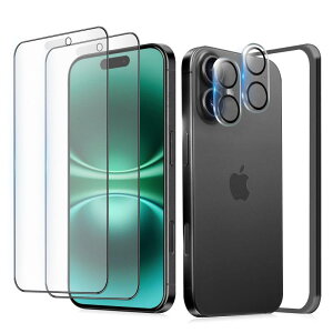 MINIKA �A���`�O���A iPhone 16 �p �K���X�t�B���� �T���T�� �y2���Z�b�g�z ��Phone16 �t�B���� ���炳�� �A�C�t�H��16 �ی�t�B���� �w�� �h�~ �Q�[���p�y iPhone16 �J�����t�B���� �t���z