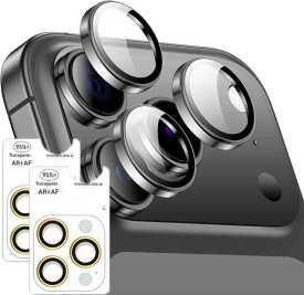【2枚セット】アイフォン 17 Pro Max / 17 Pro カメラ保護フィルム アイフォン 17 Pro Max / 17 Pro用カメラフィルム ケースに干渉しない アルミ合金+ガラス素材 9H高硬度 薄型 一体感 黒縁取り 露出オ