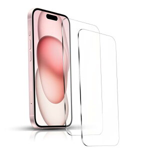 JACRON �t�B���� �p�� iPhone 15 Plus/iPhone 15 Pro Max �K���X�t�B���� 2�� ���E���h�G�b�W���H JACRON �t�B���� �p�� iPhone15Plus �t�B���� �d�x9H �ϏՌ� �C�A�h�~ �����K���X �t�� �ی�