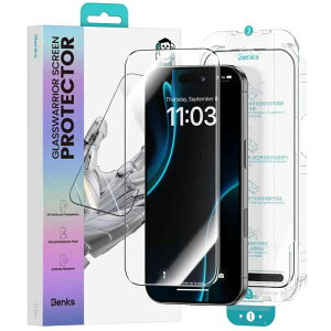 �uBENKS�v GlassWarrior HD �K���X�t�B���� iPhone 17�V���[�Y�p�̕ی�t�B���� �R�p���x���̑ϏՌ��E���Ϗ����A�t���J�o�[�A�C�A�[���E�ȒP�\��t���E���������A�������וی�t�B����