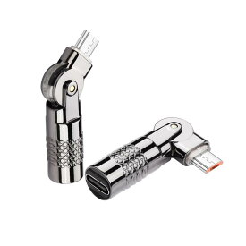 SinLoon 2個 USB-C-Micro USBアダプター Type-Cメス-Micro 5ピンオス 180度回転変換コネクター スマホ充電・データ転送対応