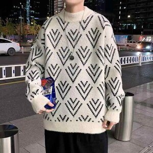 category apparel men sweater knitwear high neck knitwear men's thick winter new high school student mink cashmere base layer kn