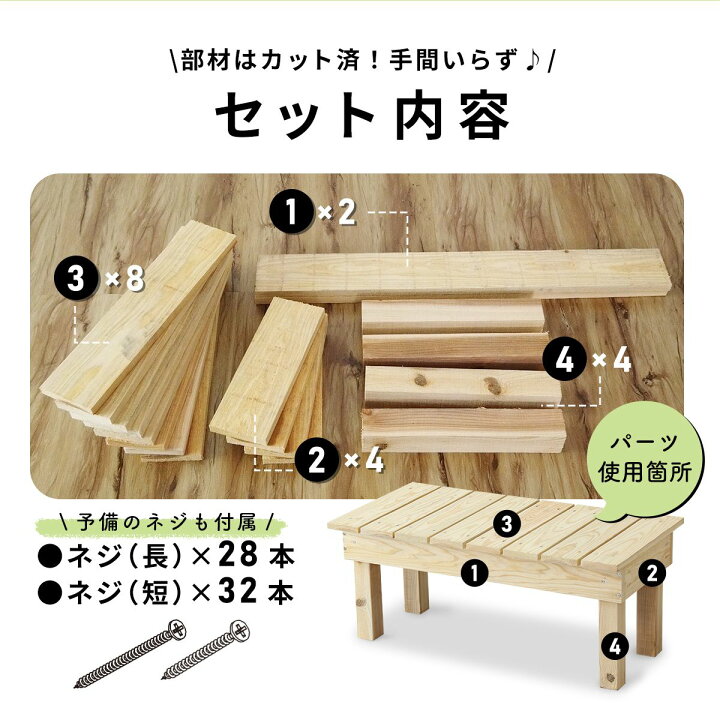 楽天市場 Diyキット 縁台 ベンチ 手作り 国産杉 木製 ネジ付き 手作りキット 作業 スツール Diy 夏休み 自由研究 宿題 親子 日曜大工 木工 オリジナル 手作り 家具 インテリア 工作 セット ペンキ塗り イベント ワークショップ 木工キット縁台 送料無料 Remembrance Doris