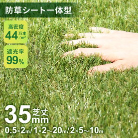 人工芝 防草シート 一体型 2m×10m 1m×5m 1m×10m 1m×2m 1m×20m 2m×5m ロール 芝丈35mm 8年耐久 超高密度 44万本 人工芝生 リアル人工芝 芝生 防草人工芝 人工芝ロール 遮光 防草 u字ピン ベランダ 屋上 人口 芝 人口芝生 芝 リアル 雑草防止 芝生マット グリオン ドリス