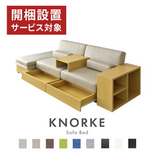 開梱設置付きソファーベッドソファ 二人掛け 三人掛け リラックス 肘掛け 収納有り 棚収納 オットマンスタイル スツール収納 レザー ファブリック クノーケ ドリス