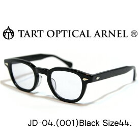 【正規品】TART OPTICAL ARNEL タートオプティカル アーネル JD-04 001 size44 BK ブラック メガネ 眼鏡 セルロイド製