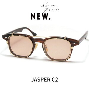 NEW. �j���[ (NEWMAN �j���[�}��) JASPER �W���X�p�[ C2 Brown sasa Blasted gold �u���E���T�T �u���X�e�b�h �S�[���h