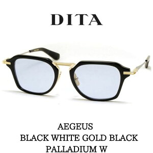 DITA �f�B�[�^ �T���O���X ���K�l AEGEUS �A�[�K�X DTX 413-A-01 Black-White Gold-Black Palladium w BLUE LENS