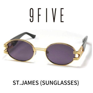 9five �i�C���t�@�C�u ���K�l �T���O���X ST.JAMES �Z���g�W�F�[���X Black �u���b�N 24K GOLD Sunglasses