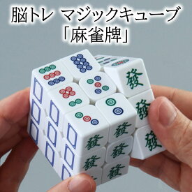 脳トレ マジックキューブ 「麻雀牌」 パズル 遊べる 定番 高難易度 難しい 認知 絵柄 文字 父の日