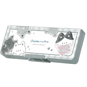 シャカシャカワッペン付 コンパクト 両面開き ペンケース 筆箱 132265/リトルコットンズ 132266/あそぼうねこ C 2025年10月 2ドア シマエナガ かわいい