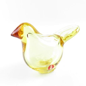 美品 iittala イッタラ BIRDS BY TOIKKA SIEPPO レモン・コッパー バード バイ トイッカ シエッポ 1点 無鉛ガラス 北欧 フィンランド インテリア オブジェ SY5027H 【中古】